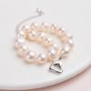 Genuine Natural Freshwater Pearl Bracelets Bangles for Women with Classic Fashion White Pearl  Jewelry Gift