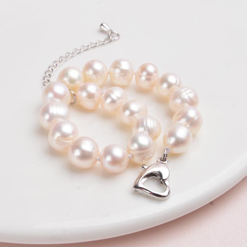 Genuine Natural Freshwater Pearl Bracelets Bangles for Women with Classic Fashion White Pearl Jewelry Gift