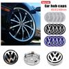 4pcs For Golf 4 5 6 Tiguan Jetta GTI Bora ID.3 VW R Polo Passat Rline 60/63/68mm Car Wheel Center Hub Cap Rim Cover