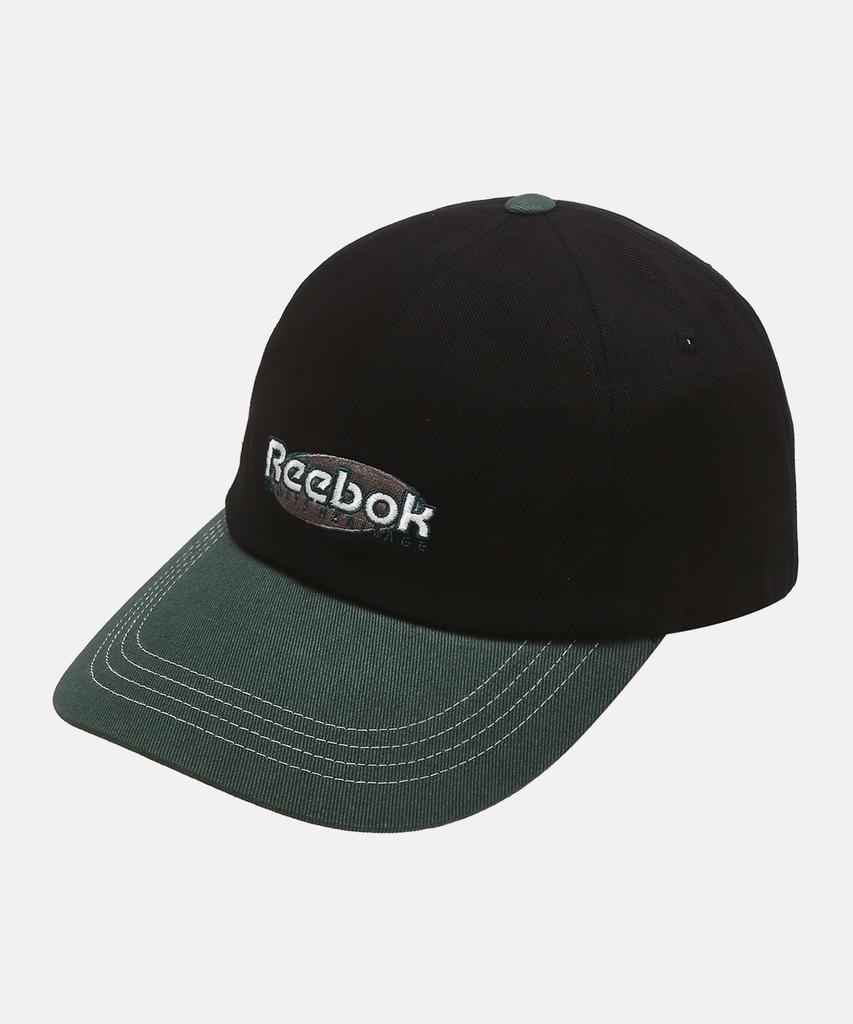 REEBOK Two-Tone Logo Ball Cap - Black:Green