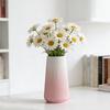 Vase en Céramique Blanche Petit Vase à Fleurs Texturé Nervuré pour Herbe de Pampa Décoration de Table de Salon Chambre à Coucher Table à Manger Étagère de Cuisine de Ferme Table