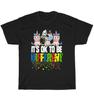 Enhörning Det är okej att vara annorlunda Autismmedvetandemånaden T-shirt Unisex T-shirt Gåva
