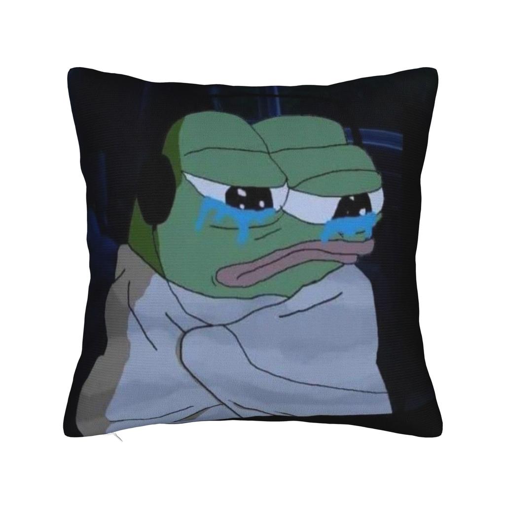 Sad Pepe Frog funny Meme Pillowcase Accessories Printing Cushion Cover  Pillow Covers Home Decoration Zippered Multi Size
