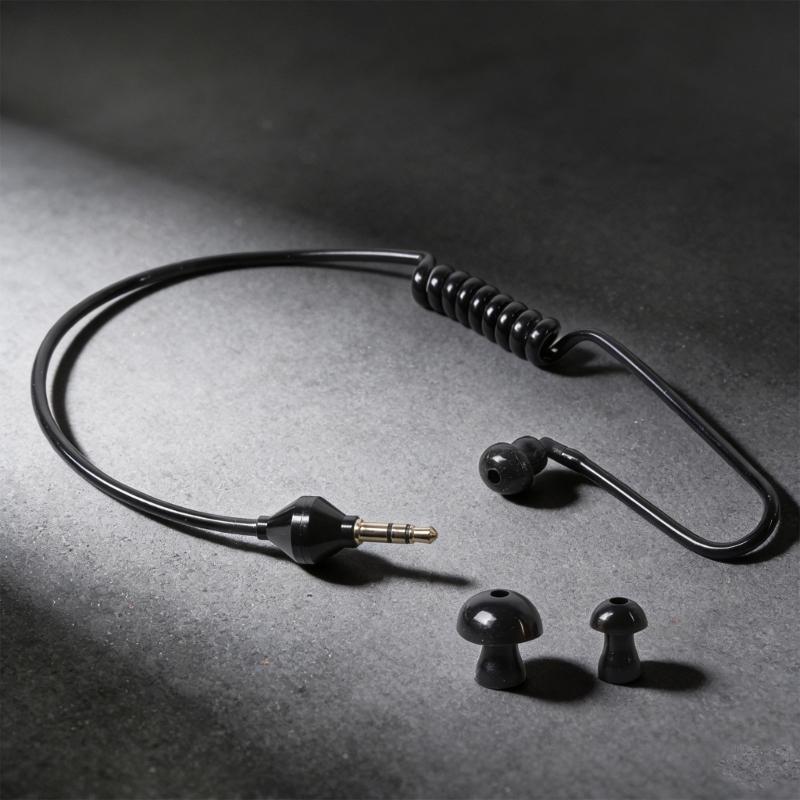 Short 38-50cm 3.5mm Air Spirals Tube In Ear Headphones Earphone for Audios Receivers Mobile Phones Radios Computers