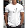 Zomerse Casual Heren T-shirt met Ronde Hals, Modieus, Korte Mouwen, met Zeilboot Patroon