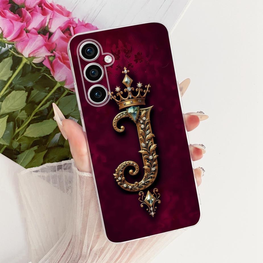 For Samsung Galaxy S23 FE Case S23 Plus Cute Crown Letters Cover Soft Slim Phone Case For Samsung S23 Ultra S 23 S23+ Funda Bags