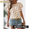 Women's Fashion Casual Short Sleeve O-Neck Blouses & Shirts