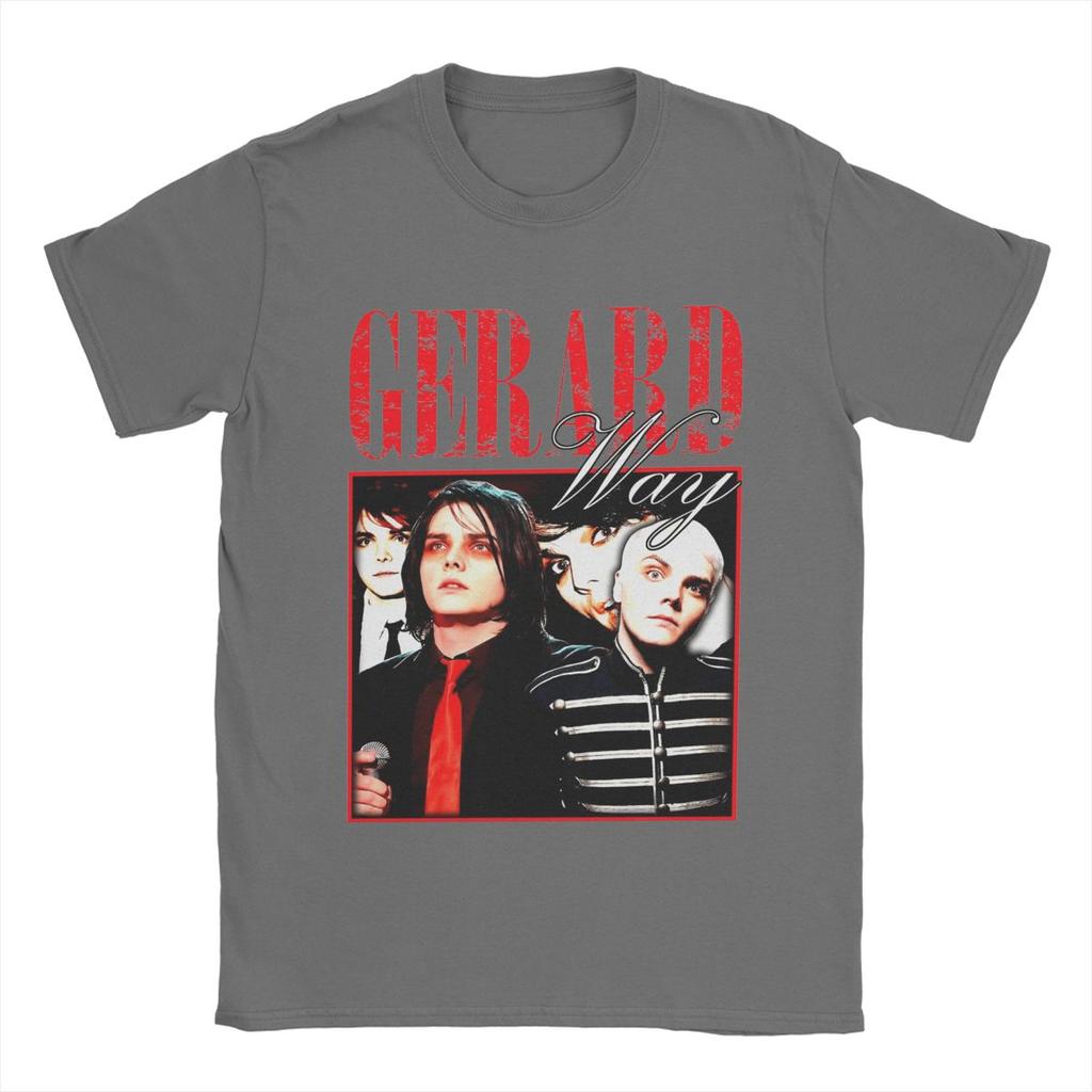 Gerard Way MCR T-Shirt for Men Casual 100% Cotton Tees Crew Neck Short Sleeve T Shirt Unique Clothing