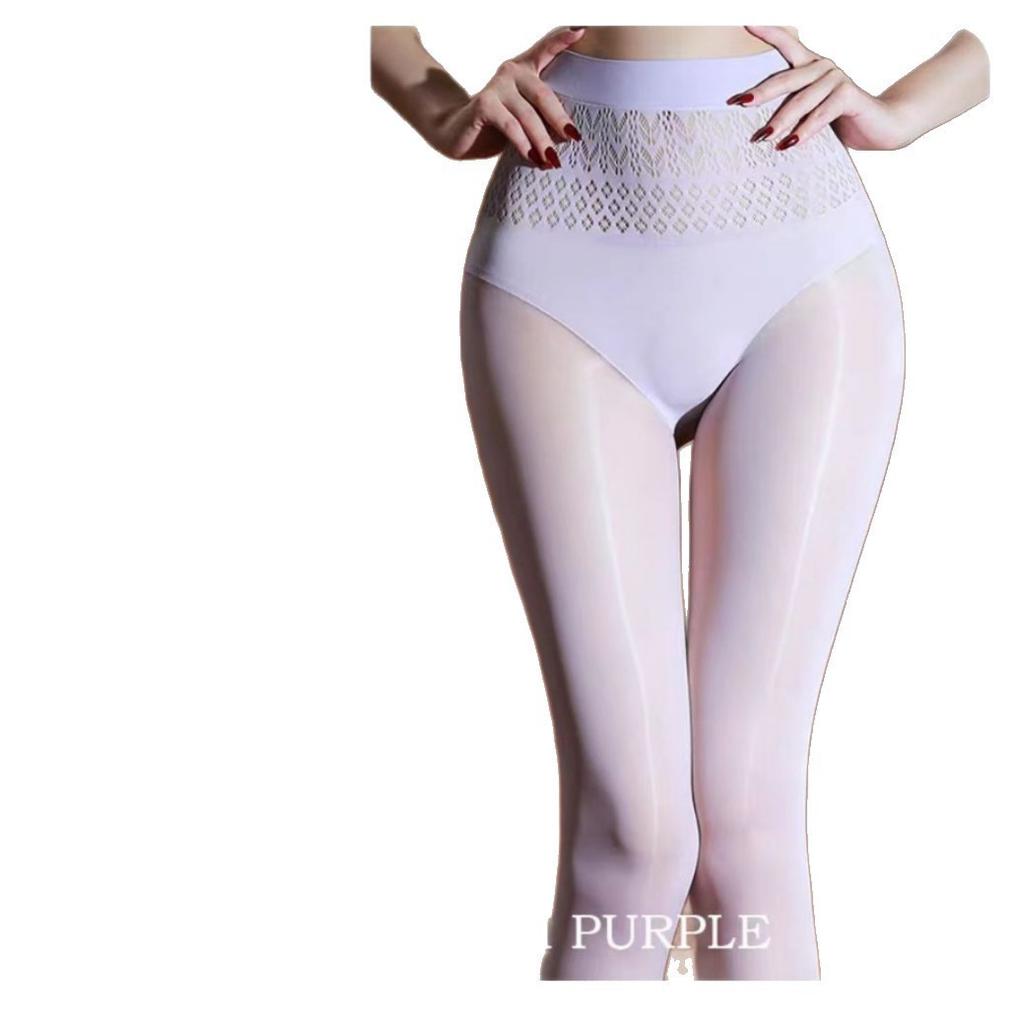 Oil Shiny Glossy Pantyhose Women's Fashion Mesh Waist V Crotch Tights Seamless Woman Lingeries Stocking Shaping Butt Leg Sexy