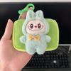 Labubu Full Body Ragbag Bunny Square Plush Coin Purse Portable Card Holder Carry-on Mini Bag CLE