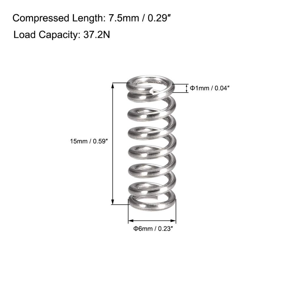 10Pcs Stainless Steel Telescopic Spring Extended Compressed Springs Shop and Home Repairs