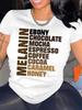 T-shirt blanc décontracté pour femmes à la mode avec plusieurs designs distinctifs, col rond, manches courtes