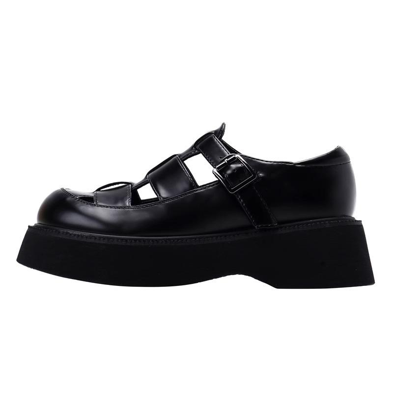 Baotou Sandaler Dam Sommar Ny Vild Muffin Tjock Sula Romerska Strandskor