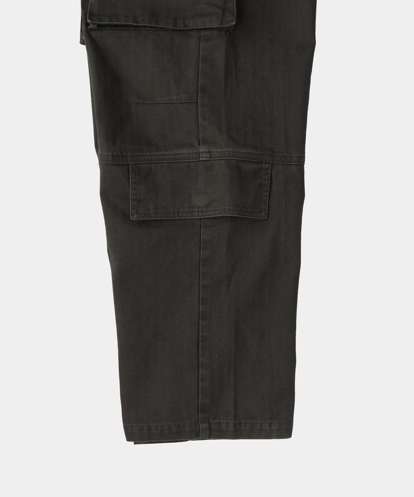 SLOWACID Washed Herringbone Cargo Pants [Charcoal]