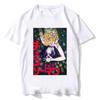 Chainsaw Man Reze Blume Szene Anime T-Shirt, Unisex Dark Fantasy Manga Streetwear Tee, 100% Baumwolle Lässiges Kurzarm Oberteil
