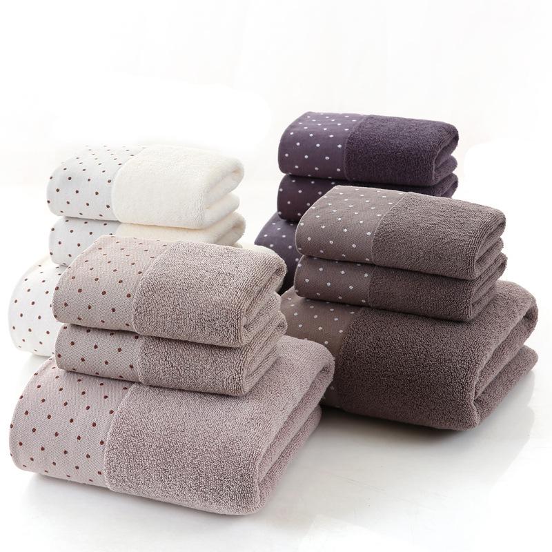 Japanese Pure Cotton Bath Towel Set: Thick and Absorbent Face and Body Towels with Embroidered Logo, Ideal for Home or Hotel Use, Gift Box Included.