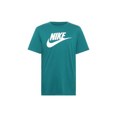 Sportkleding Logo Print Vintage Duurzaam Klassiek Gebreid Zacht Comfortabel Ronde Hals Korte Mouw T-shirt Heren Tops Blauwgroen AR5005-381
