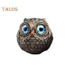 1/3Pcs Handmade Realistic Owl Statue with Big Eyes Intricate Feathers Metal Owl Figurine Home Decor