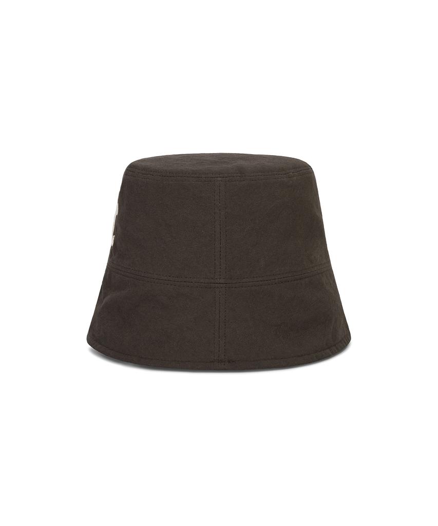 Bajal Va Curved 3D Logo Drop Bucket Hat Brown