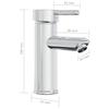 Built In Wash Basin with Faucet 61 X 39 X 18 Cm Ceramic White