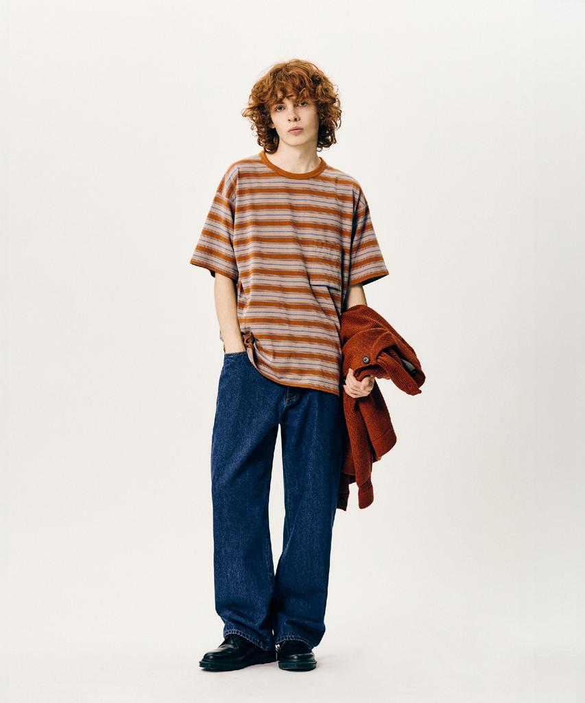 ESPIONAGE Multi Border Pocket Tee Orange