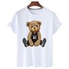 Fashion Bear Print Round Neck Short Sleeve T-shirt Casual Instagram Women Graphic T Shirts T Shirt