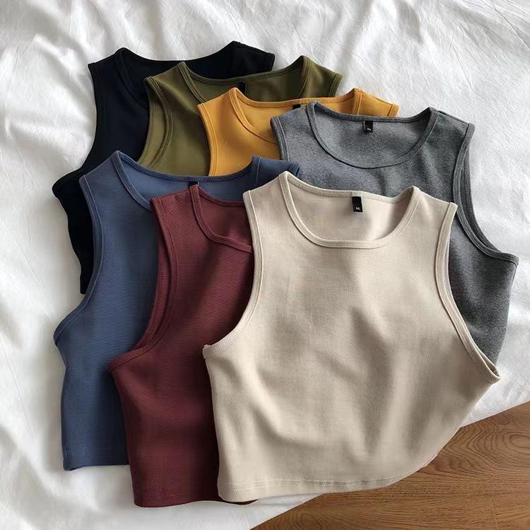 Chemisier court ouvert au nombril pour femme, printemps et été, t-shirt à manches courtes élastique taille haute pour femme, haut sans manches pour femme