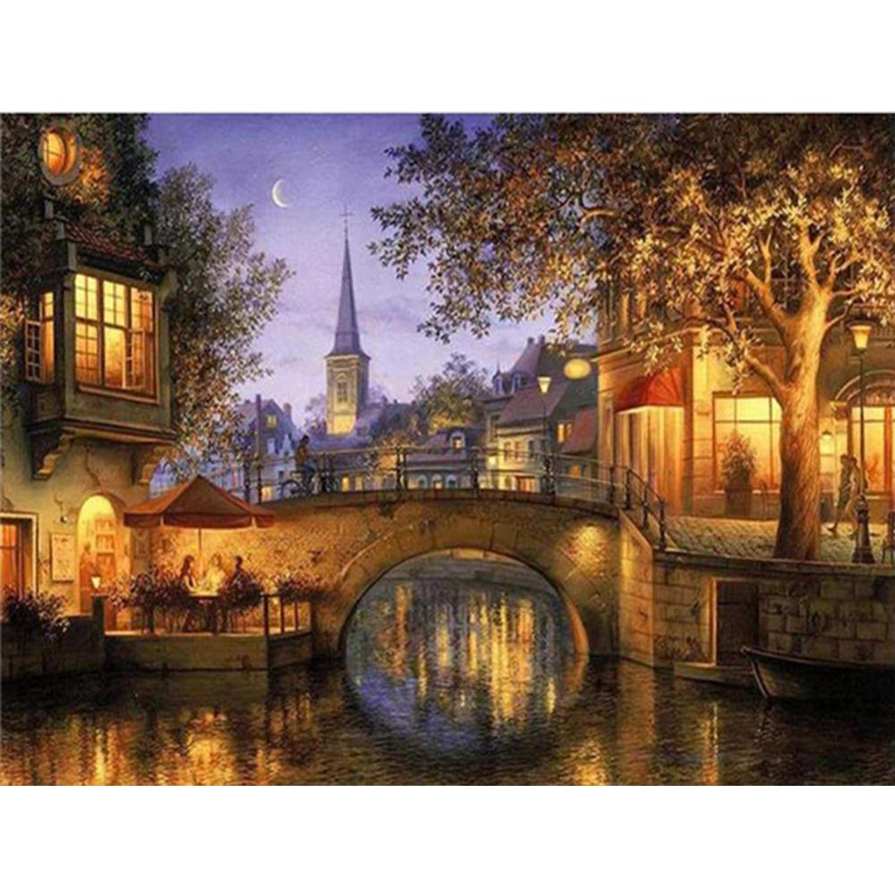 5D DIY Full Drill Diamond Painting City Venice Art Rhinestone Craft Kit Diamond Embroidery Landscape Mosaic Home Decor