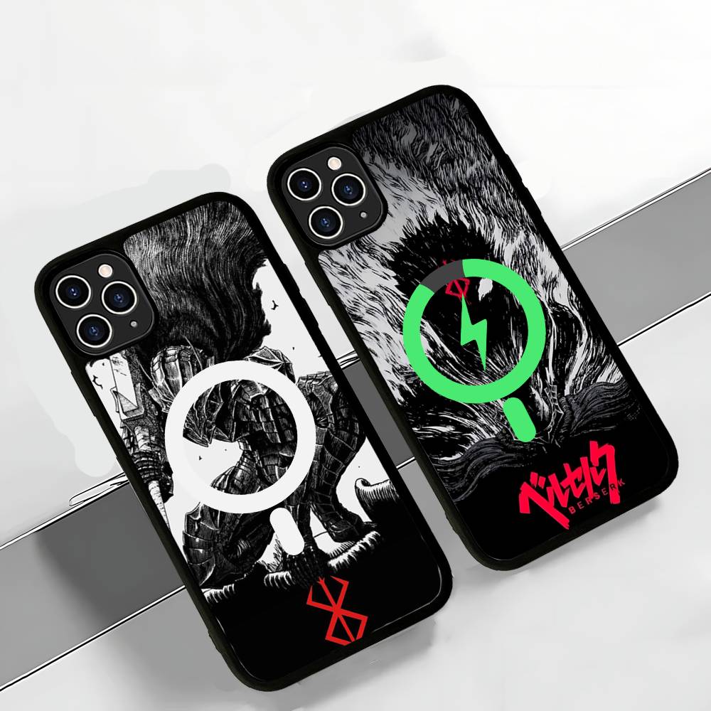 Berserk Guts Heißes Anime-Handyhülle Für iPhone 13 14 15 11 12 16 17 Pro Max Plus Für Magsafe Magnetische Hülle