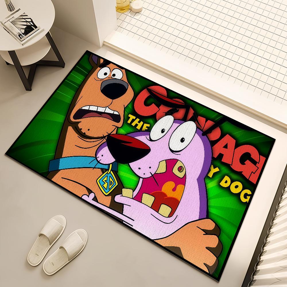 Cartoon C-COURAGE The Cowardly Dog small carpet Bedside Kitchen Bath Living Home House Bedroom Floor Mat Doormat Rug Decoration