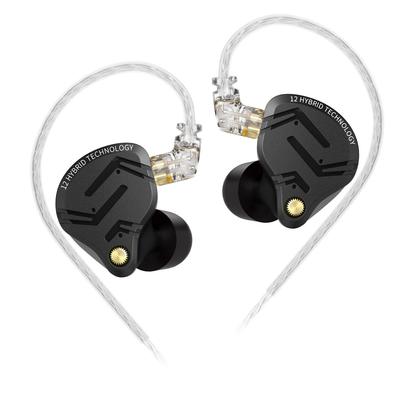 KZ ZS12 Pro X oordopjes, KZ high-end 5BA+1DD hybride bedrade oordopjes, in-ear monitors, oorhaak, hoge geluidsisolatie, HIFI-geluidskwaliteit, volledig metalen behuizing.