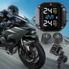 Monitor tlaku v pneumatikách motocyklu Digitální displej Bezdrátový alarm pro monitorování tlaku v pneumatikách pro motocykly 2 Externí senzory pneumatik pro motocykly Moto
