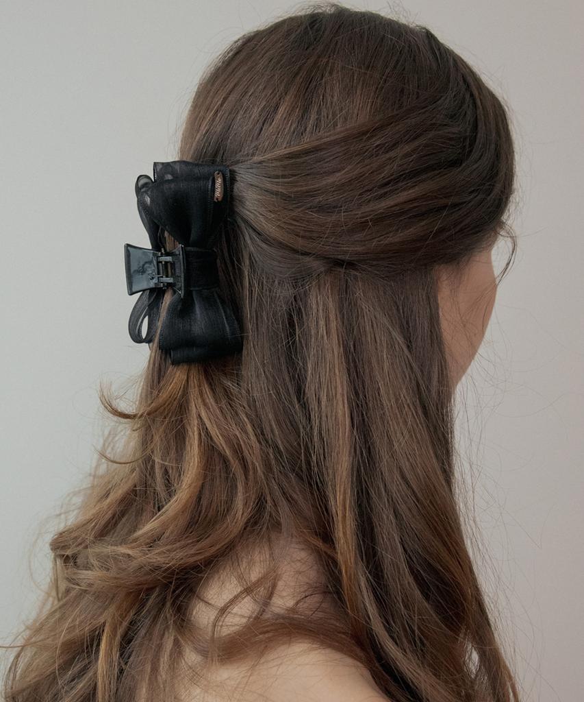 Merrymotive Black Mini Ribbon Hair Claw