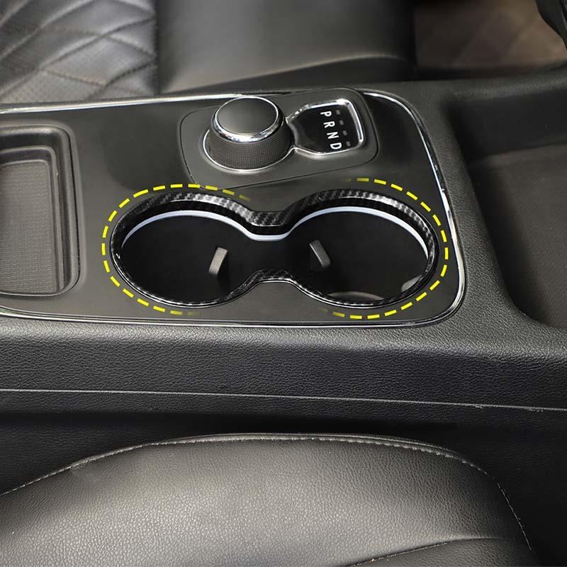 ABS-Front-Getränkehalter-Dekorationsabdeckungsaufkleber passend für Jeep Grand Cherokee 2011–2021, Innenausstattung
