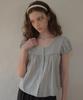 Aueonoseuteljia Fina Check Shirring Blouse_Lime Green(O26Bl01)