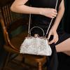 Pearl Embroidered Handbag Antique Cheongsam Banquet Women Chain Bag Versatile Elegant Lady Shoulder Bags