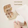 High-End Jewelry Storage Box with Mirror Pattern for Rings, Earrings, Necklaces - Women's Zipper Style Organizer.