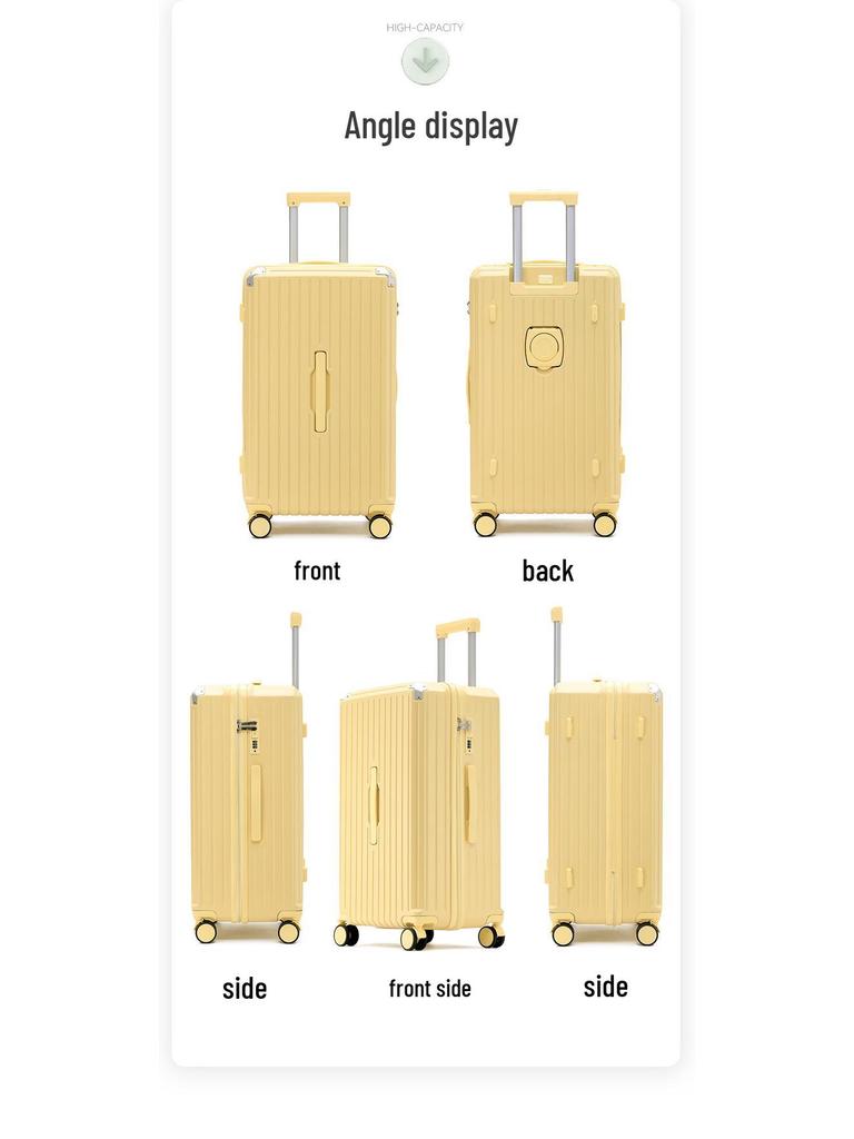 20-inch & 24-inch Silent Wheel Suitcase Set with Lock - Large Capacity Travel Trolley for Students