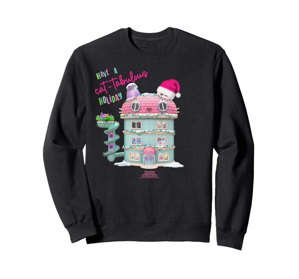 DreamWorks Gabby's Dollhouse Cat Holiday House Sweatshirt