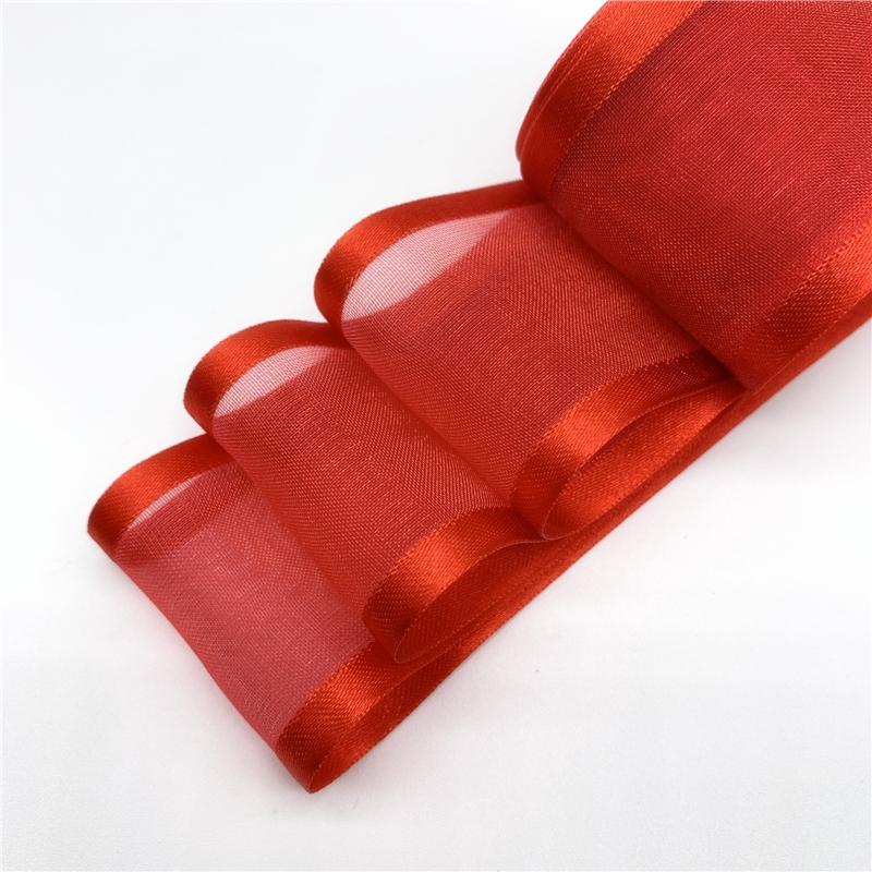Fundă cu panglică din organza, 5 yarzi, 38 mm, decorațiuni de Crăciun pentru nuntă, meșteșuguri de ambalare manuală