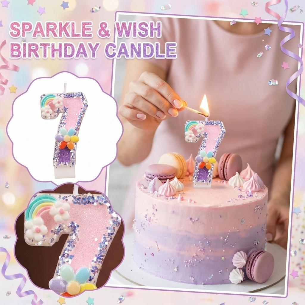 Fashion Cartoon Creative Birthday Candles Party Digital Candles