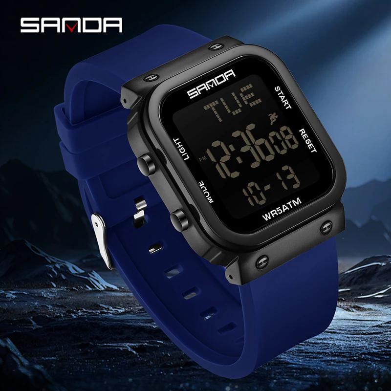 SANDA Outdoor Military Digital Watch New For Men Fashion Men Watch Sports Waterproof Men Watch Multifunctional Luminous Clock
