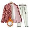 Grandma's Winter Floral Cotton Jacket with Velvet Lining - Warm, Thickened, Small Size for Elderly Women