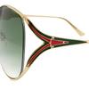 Green Gradient Oval Ladies Sunglasses Gg0225s 003 63