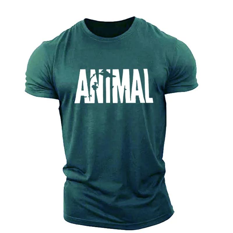 T-shirts Homme Style Minimaliste Lettre Animal Mode Manches Courtes Col Rond Vêtements de Sport Surdimensionnés Tops de Gym Rue Homme Femme T-shirt