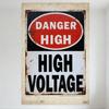 DORA Panneau Métallique Vintage DANGER HAUTE TENSION Panneau Métallique Rouillé Avertissement Électrique Industriel Plaque Métallique pour Décoration Murale Panneau de Sécurité Rustique Vieilli