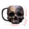 17 oz Živicový pohár na pivo s lebkou, Viking Warrior Hrnček Tankard s lebkou, Stredoveký hrnček na nápoje s lebkou na kávu/nápoje/džús
