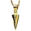 Men Titanium Steel Pharaoh Spear Necklace Hip Hop Bold Collarbone Chain Personality Pendant Sweater Chain