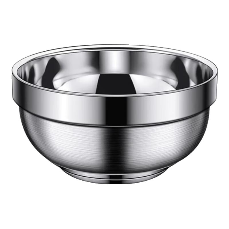 Homeglen Double-Layer Stainless Steel Rice Bowls (10-Pack)