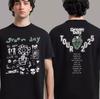 Tendenza 2025 Tour dei Green Day 2 lati maglietta nera unisex tutte le taglie JJ5311